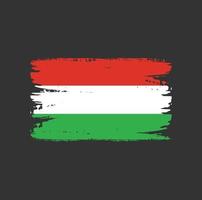 Flagge von Ungarn mit Pinselstil vektor