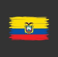 Ecuador-Flaggenvektor mit Aquarellpinselart vektor