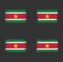 Sammlungsflagge von Surinam vektor