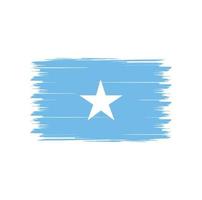 somalia-flaggenvektor mit aquarellpinselstil vektor