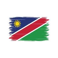 Namibia flagga vektor med akvarell borste stil