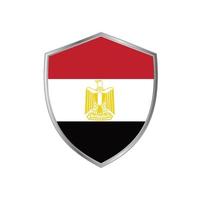 Egyptens flagga med silverram vektor