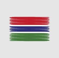 flagga Gambia med grunge stil vektor