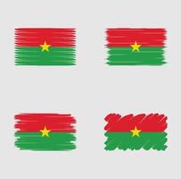 Sammlungsflagge von Burkina Faso vektor