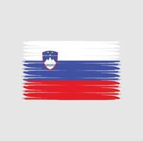 Sloveniens flagga med grunge stil vektor