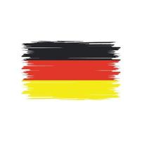Deutschland Flaggenvektor mit Aquarellpinselart vektor