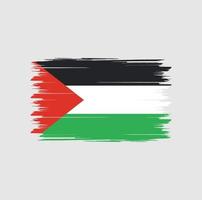 Palästina- oder Gaza-Flaggenvektor mit Aquarellpinselart vektor