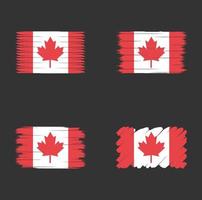 samling Kanadas flagga vektor