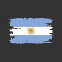 Flagge von Argentinien mit Pinselstil vektor