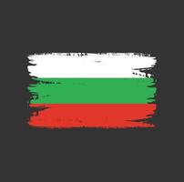 Flagge von Bulgarien mit Pinselstil vektor