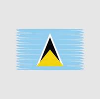 Flagge von St. Lucia mit Grunge-Stil vektor