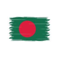 Bangladesch-Flaggenvektor mit Aquarellpinselart vektor