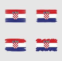 Sammlungsflagge von Kroatien vektor