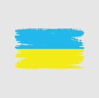 Flagge der Ukraine mit Pinselstil vektor