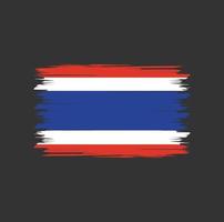 Thailand-Flaggenvektor mit Aquarellpinselart vektor
