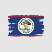 Flagge von Belize mit Pinselstil vektor