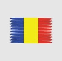 Rumäniens flagga med grunge stil vektor