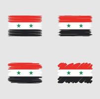 Sammlungsflagge von Syrien vektor