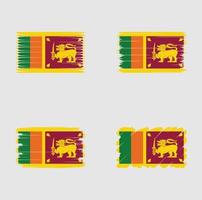 Sammlungsflagge von Sri Lanka vektor