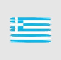Greklands flagga med grunge stil vektor