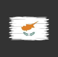 Zypern-Flaggenvektor mit Aquarellpinselart vektor