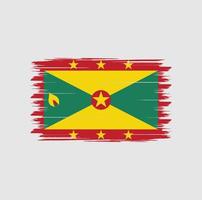 Grenada-Flaggenvektor mit Aquarellpinselart vektor