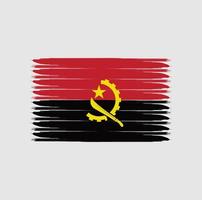 Flagge von Angolas mit Grunge-Stil vektor