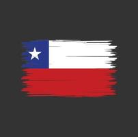Chile-Flaggenvektor mit Aquarellpinselart vektor