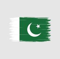 Pakistanischer Flaggenvektor mit Aquarellpinselart vektor
