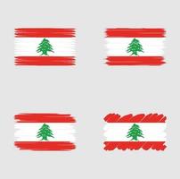 Sammlungsflagge des Libanon vektor