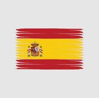 Spaniens flagga med grunge stil vektor