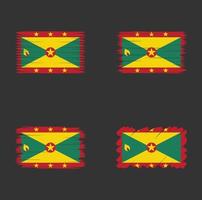 Sammlung Flagge von Grenada vektor