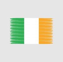 Irlands flagga med grunge stil vektor