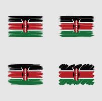 Sammlungsflagge von Kenia vektor