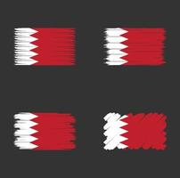 Sammlung Flagge von Bahrain vektor