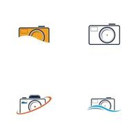 kamera fotografi logotyp ikon vektor formgivningsmall