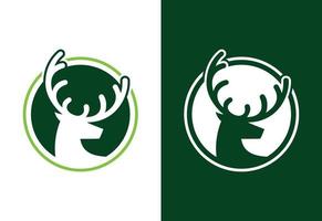 Hirschjagd Logo Design Vorlage Jagdclub vektor