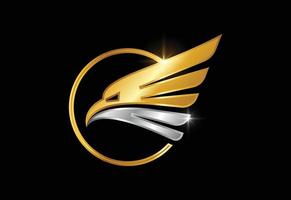 eagle head logotyp design vektor mall