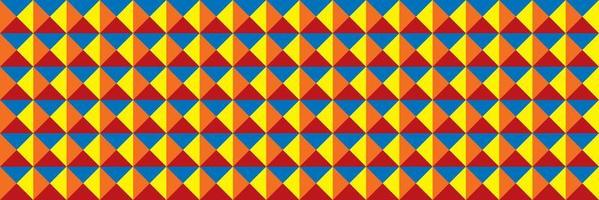 abstraktes Blockmuster mit geometrischer quadratischer Form. Viele Farblinien mit Primärfarben sind blau, rot, gelb. Sekundärfarben sind lila, orange, grün. Vektor-Illustration. vektor