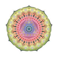 Mandala-Kunst mit bunten geometrischen Mustern. Vektor-Illustration. vektor