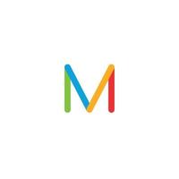 bokstaven m logotyp eller ikon design vektor