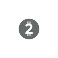 2 valuta logotyp eller ikon design vektor