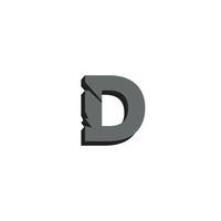 Buchstabe d Logo oder Icon-Design vektor