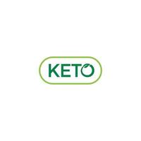 keto diet logotyp eller ikon design vektor