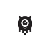 Datenmonster-Logo oder Icon-Design vektor