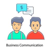 affärskommunikation vektor för konversation i platt stil