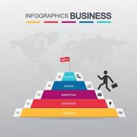 Fünf Schritte Infografik Illustration vektor