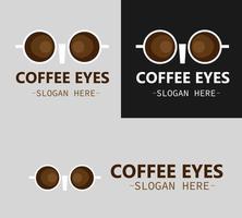 illustration vektor design av kaffe ögon logotyp
