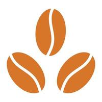 Bio-Samen der Kaffeepflanze, Kaffeebohnen in flachem Symbol vektor