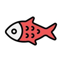 ikonen för fisk konceptualisera skaldjur vektor